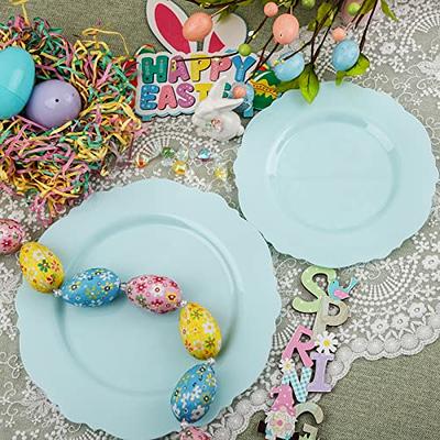 Plastic Plates Disposable 60 PCS, Heavy Duty 30 Dinner Plates 10.25 and 30  Dessert Plates 7.5 for Party, Colorful