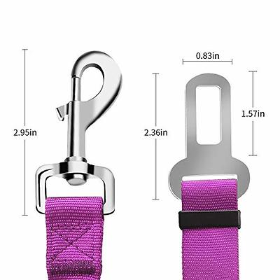 iBuddy Adjustable Dog Car Seat Belts With Dual Safe Bolt Hook for