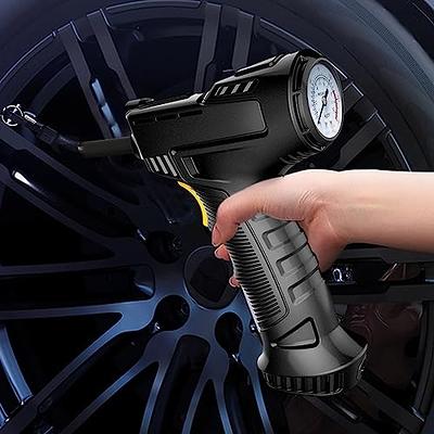  C P CHANTPOWER Cordless Tire Inflator Air Compressor 20V  Rechargeable Battery Powered 100PSI Air Pump with Digital Pressure Gauge,  12V Car Power Adaptor for Cars, Bicycles Balls and Other Inflatables 