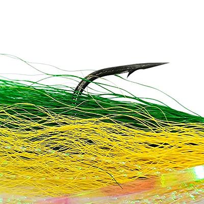  Kmucutie 5 Pcs Glow Bucktail Jigs Saltwater Or Freshwater  Bait For Bass Flounder Fluke Striper Fishing Lure