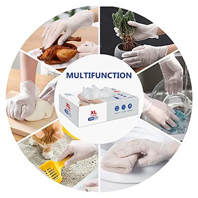 Disposable Gloves, Squish Clear Vinyl Gloves Latex Free Powder-Free Glove  Health Gloves for Kitchen Cooking Food Handling, 100PCS/Box, Medium - Yahoo  Shopping