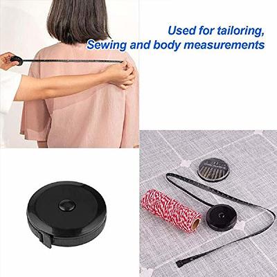 3 Pack Tape Measure Measuring Tape for Body Fabric Sewing Tailor Cloth  Knitting Craft Measurements, Retractable Black Tape Measure and White Soft  Tape Measure Set Dual Sided 60 Inches 