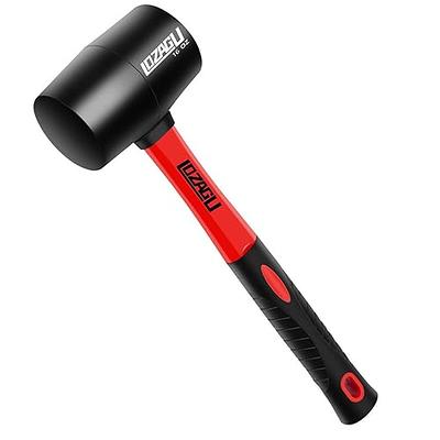 Rubber Mallet Hammer 0.98 Inch Nonslip Grip Dual Mini Rubber and Nylon Head  Face