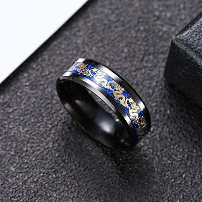 Simple Stainless Steel Band Rings for Women Men, Cool Silver Men's Ring  Pack, Plain Black Wedding Pormise Band Ring Set