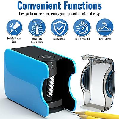 JOINPRO Pencil Sharpeners, Professional Electric Pencil Sharpener Battery  Operated, Heavy-Duty Helical Blade; Auto Quick Sharpening for 6-8mm  No.2/Colored Pencils, Kids, Classroom, Office (Blue) - Yahoo Shopping