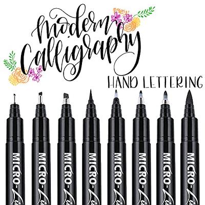 Piochoo Calligraphy Pens,10 Refill Colors Brush Markers Hand Lettering Pens  for Beginners, Hand Writing, Drawing, Sketching, Journaling, Illustrations