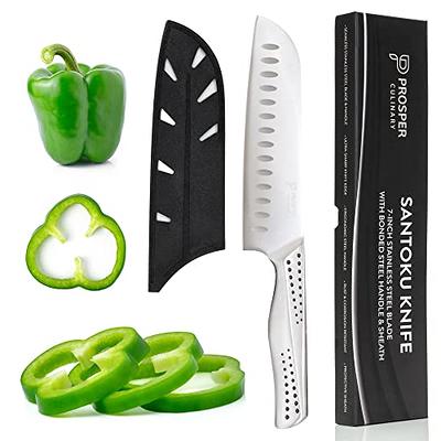 Chef Knife Set 3-Piece, Aonbor Japanese Knife, 8 Chef's Knife & 7 Santoku  Knife& 5 Utility Knife, Black Sharp Kitchen Knife Set, 5cr15mov High