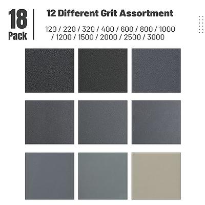 Bates- Sandpaper, 18 Pack, 12 Grits, 120 to 3000 Assorted Grit, Sandpaper  Assortment, Sand Paper, Sandpaper for Metal, Sandpaper for Wood, Automotive  Sandpaper, Furniture Sanding, Wet Dry Sandpaper - Yahoo Shopping