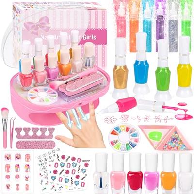  Nail Polish Kit for Girls Ages 7 8 9 10 11 12, Nail Art Studio  for Girls, Nail Art Kit Toys with Nail Polish, Nail Art Pens, Glitter, Nail  Stickers, Birthday