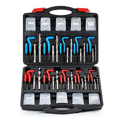 OMT Thread Repair Kit, 304pc SAE and Metric Helicoil Repair Kit with HSS  Drill Bits Inserts