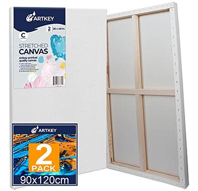 Large Stretched Canvases for Painting 36x48 Inch 2-Pack, 12.3 oz