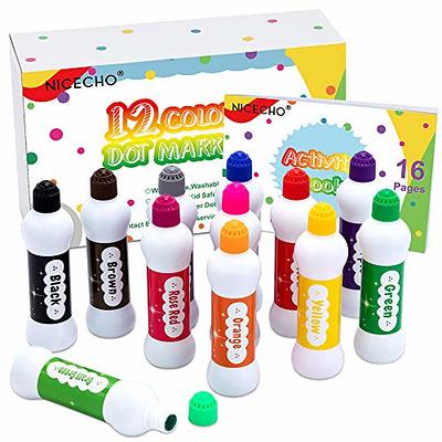 Lebze Color Markers for Kids Ages 2-4 Years, 24 Colors Washable Toddler  Markers for Coloring Books, Safe Non Toxic Felt Pen Art School Supplies for