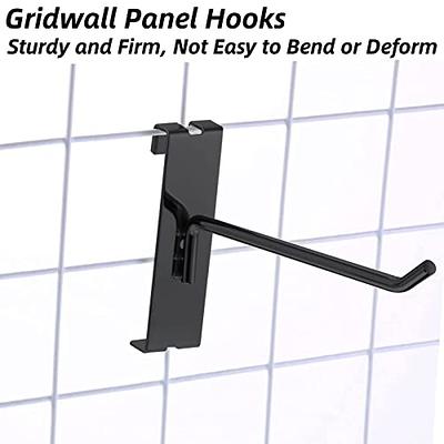 Black Peg Hooks for Grid Wall - 10