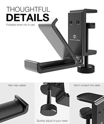 APPHOME Foldable Headphone Stand Hanger Holder, Space-Saving Aluminum  Soundbar Stand with Universal Fit for Gaming PC Accessories, Under Desk  Clamp Hook Mount, Black - Yahoo Shopping