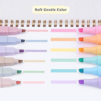 12Pcs Highlighters-No Bleed Pastel and Aesthetic Highlighter for