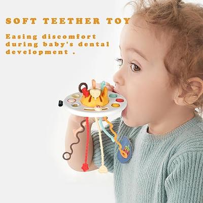 Baby Sensory Toys For Toddlers 1-3, Flying Saucer Shape Silicone Pull  String Activity Toy for Babies18 Months+, Developing Fine Motor Skills Toys,  Toddlers Travel Toys Montessori Toys Birthday Gifts 