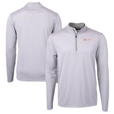 Men's Cutter & Buck Gray/White Pittsburgh Pirates Virtue Eco Pique Micro Stripe Recycled Polo Size: Medium