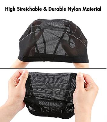 5 pcs/lot Wig Caps Black Mesh Cap Stretchable Hairnets Mesh Dome Cap for  Wigs Wide Elastic Band Wig Cap for Wig Making (Mesh Cap M)