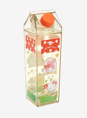 Mushroom Melody Glass Water Bottle with Bamboo Lid