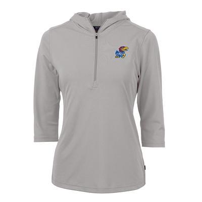 Women's Kansas City Royals Cutter & Buck Royal City Connect DryTec Virtue  Eco Pique Recycled 3/4-Sleeve Half-Zip Pullover Hoodie