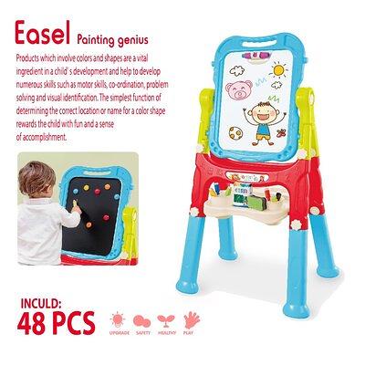 STEAM Life Easel for Kids Art Easel for Toddler Easel - 4in1 Double-Sided  Large Magnetic Board