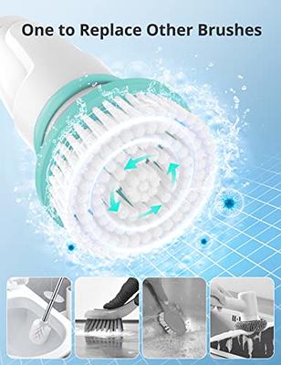 Electric Spin Scrubber Cordless Cleaning Brush Rotating Scrubber -5 Brush  Heads