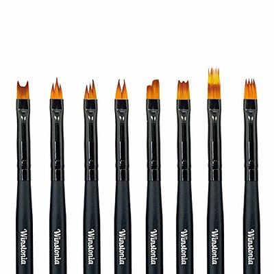 Winstonia 5 pcs Nail Art Brushes Set Liner Striping Brush for Strokes,  Details Painting, Blending, Elongated Lines - FINE LINE