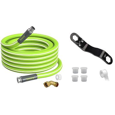 Solution4Patio Garden Short Hose 3/4 in. x 10 ft. Both Female Ends, Solid  Brass Fittings, Connecting Hose for Hose Reel Lead-in, Water Softener