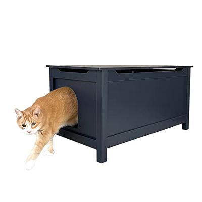 THE REFINED FELINE Cat Litter Box Enclosure Cabinet, Cottage