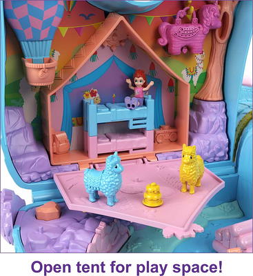 Polly Pocket Pajama Party Llama Party Large Compact, 25+ Surprises, Outdoor  Glamping/Sleepover Theme & Unicorn Party Large Compact Playset with Micro  Polly & Lila Dolls 25+ Surprises to Discover : : Toys