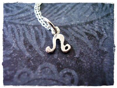 Leo Zodiac Sign Sterling Silver Necklace