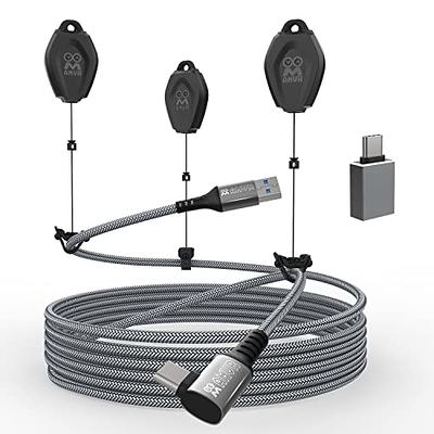 AMVR 20FT Link Cable and 3 Cord Managements Set for Oculus Quest 2