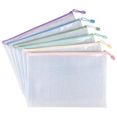 Rivama 10 Pack Mesh Zipper Pouch Bags,Plastic Mesh Zipper Pouch