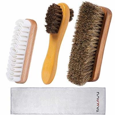 ccHuDE 2 Pcs Bristle Shoes Brush Wooden Handle Brushes Polish Dauber Brush  Cleaning Care Brushes Shoe Polish Applicator Brushes for Leather Boots -  Yahoo Shopping