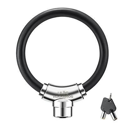 DINOKA Bike U Lock - 16mm Heavy Duty Security U Cable Bike Lock with 4ft Flex Bike Cable and Sturdy Mounting Bracket for Road Bike Mountain Bike