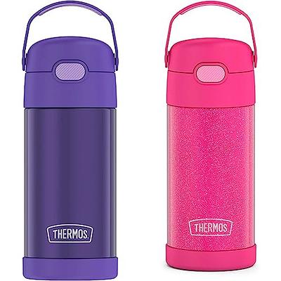 Thermos 16 oz Funtainer Insulated Stainless Steel Straw Bottle, Purple