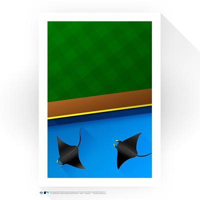 Minimalist Billy The Marlin Square Poster Print