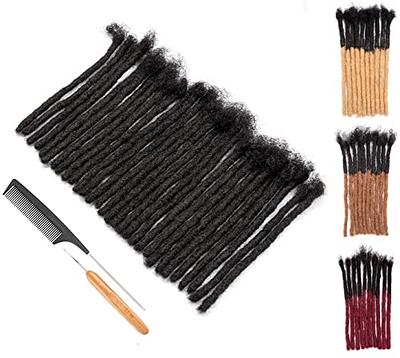 Orientfashion 0.4cm and 0.6 0.8cm Thickness Options 6-18 Inch 20Strands  100% Real Human Hair Dreadlock Extensions for Man/Women Full Head Handmade