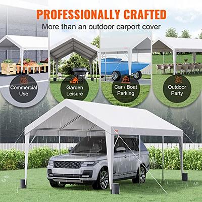 VEVOR Carport, 10x20 ft Heavy Duty Car Canopy Garage Boat Shelter Party Tent  with 8 Reinforced