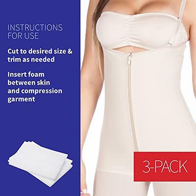 New Millennium 3 Pack Premium Lipo Foam Sheets for Post Surgery Lipo, Tummy  Tuck, BBL Compression