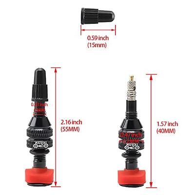 1 Pair 36mm-Tubeless Alloy Valve Stem Valvulas Tubeless Presta MTB Mountain  Bike Removable Core with