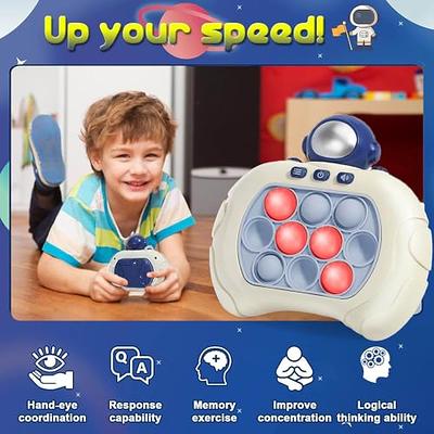 Fast-Push-Bubble-Game for Kids & Adults [Pop Fidget Quick Push Game] [Light  up Puzzle Speed Push Game] [Handheld Fidget Game Toy] Gift for Boys 