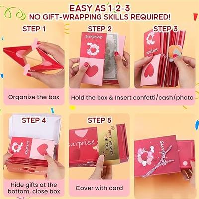 Cheap Surprise Gift Box Explosion Gift Box for Money, Funny Money Box for  Cash Gift, Folding Bouncing Gift Box for Birthday Anniversary Valentine  Proposal