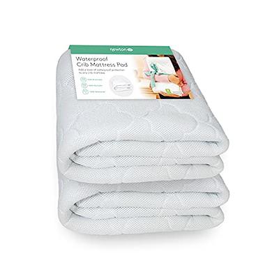 Serta Sertapedic Crib Mattress Liner Pads (Pack of 2) - 100% Waterproof  with Nanotex Technology - Ideal for Potty Training - Washable (White)