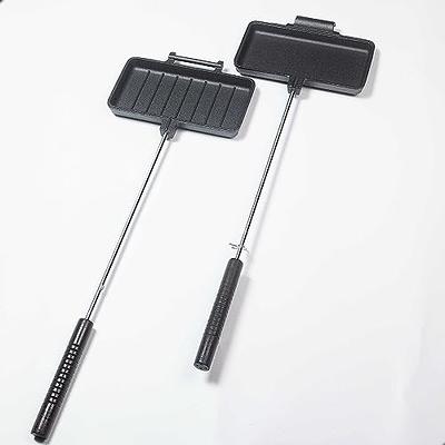 Double Pie Iron Sandwich Maker for Camping, Cast Iron Campfire Pie