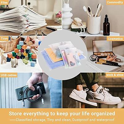 20 Pcs Travel Storage Bags, Clothes Packaging Bags, Reusable Plastic  Ziplock Bags, Frosted Waterproof Resealable Clothing Zipper Bags Pouch for  Travel