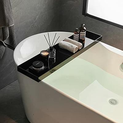 Acrylic Bathtub Tray Black Tub Rack - Bath Tub Shelf for Bathroom