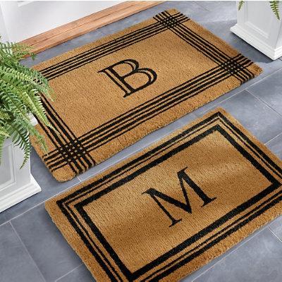 A1HC Natural Coir Monogrammed Entrance Door Mats, Durable Large