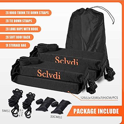 2Pcs Universal Car Roof Soft Rack Pads Luggage Carrier for Kayak Surfboard  Canoe