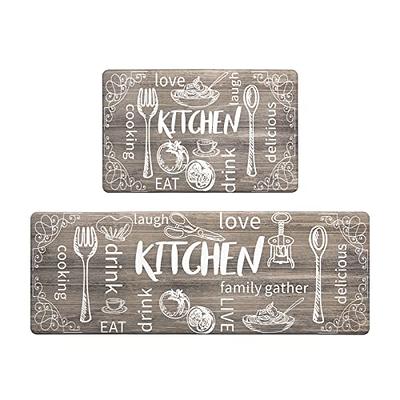 KIMODE Farmhouse Kitchen Mats,Anti Fatigue Kitchen Rugs Sets of 2, Non Slip  Waterproof Kitchen Floor Mats, Ergonomic Cushioned Comfort Standing Mat for  Laundry, Office, Sink,Desk,Red - Yahoo Shopping